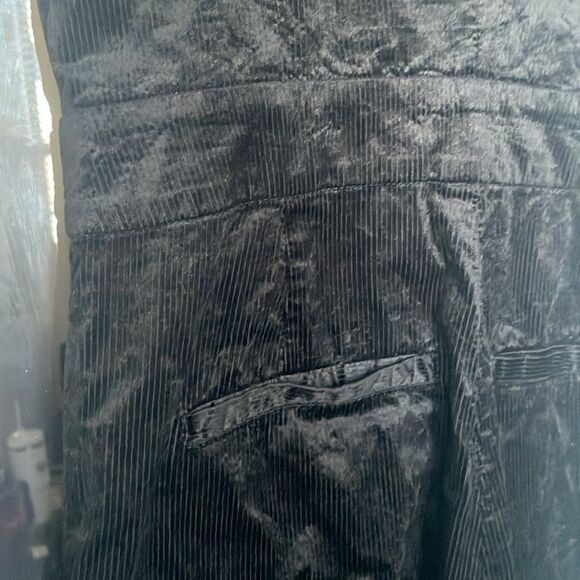 Paige sleeveless black corduroy flare wide leg romper denia jumpsuit chic size 2 - Picture 11 of 12